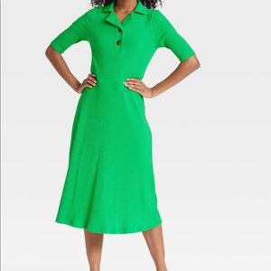 Who What Wear Green Polo Dress